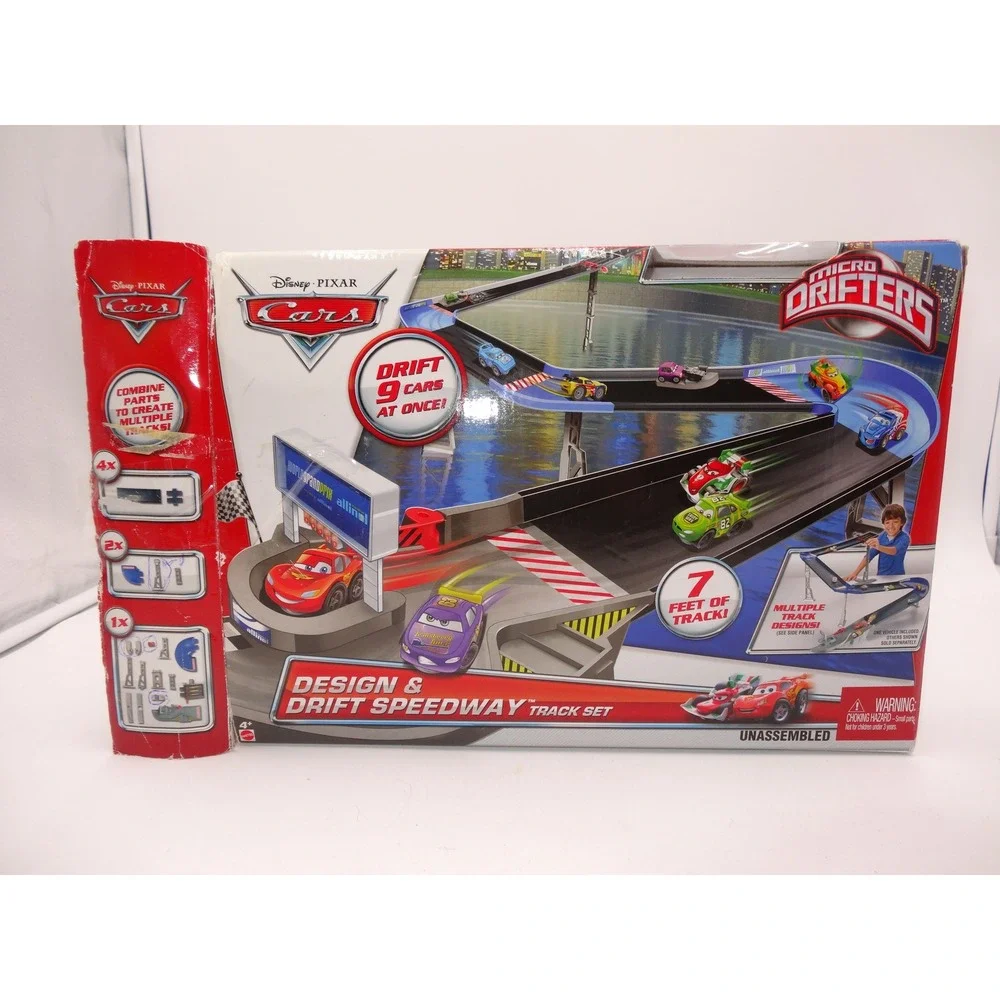 Disney Pixar Cars Micro Drifters Design & Drift Speedway Track Set Y0994 Mattel